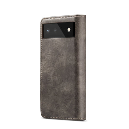 For Google Pixel 6 DG.MING Crazy Horse Texture Detachable Magnetic Leather Phone Case(Grey) by DG.MING