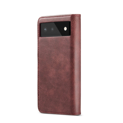 For Google Pixel 6 DG.MING Crazy Horse Texture Detachable Magnetic Leather Phone Case(Red) by DG.MING