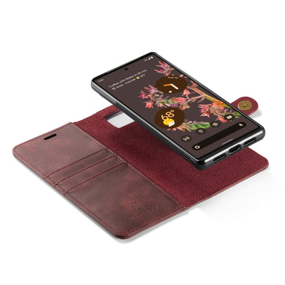For Google Pixel 6 DG.MING Crazy Horse Texture Detachable Magnetic Leather Phone Case(Red) by DG.MING