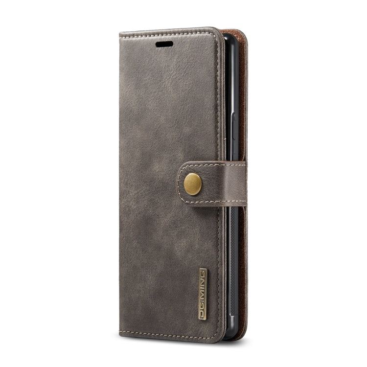 For Google Pixel 6 Pro DG.MING Crazy Horse Texture Detachable Magnetic Leather Phone Case(Grey) by DG.MING
