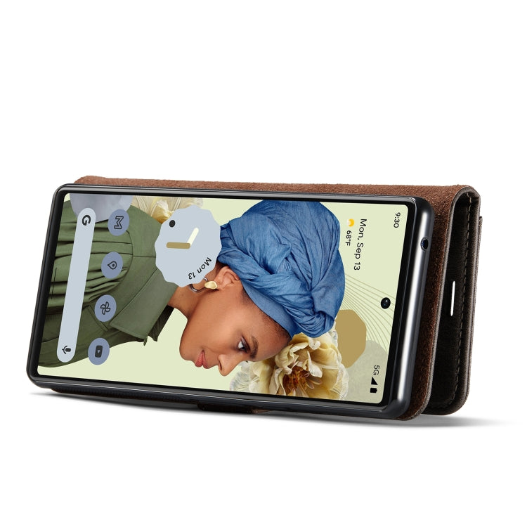 For Google Pixel 6 Pro DG.MING Crazy Horse Texture Detachable Magnetic Leather Phone Case(Grey) by DG.MING