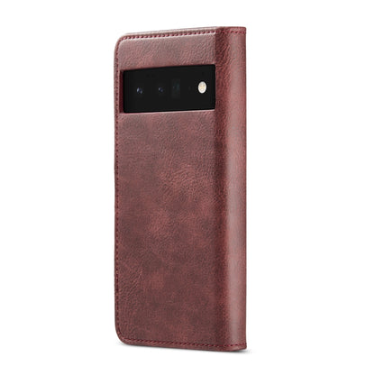 For Google Pixel 6 Pro DG.MING Crazy Horse Texture Detachable Magnetic Leather Phone Case(Red) by DG.MING