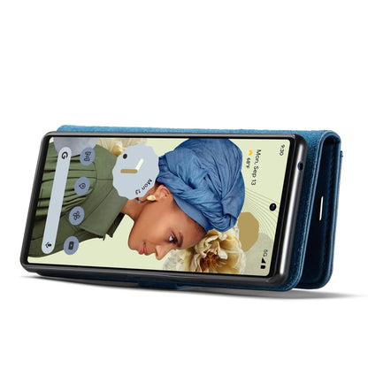 For Google Pixel 6 Pro DG.MING Crazy Horse Texture Detachable Magnetic Leather Phone Case(Blue) by DG.MING