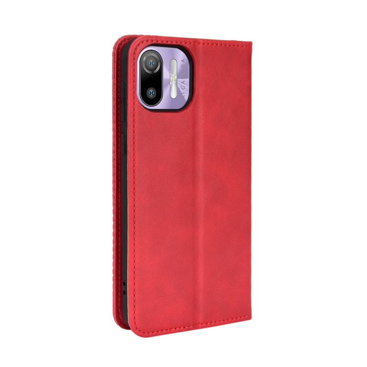 For Ulefone Note 6 / Note 6P Magnetic Buckle Retro Texture Leather Case(Red) by buy2fix