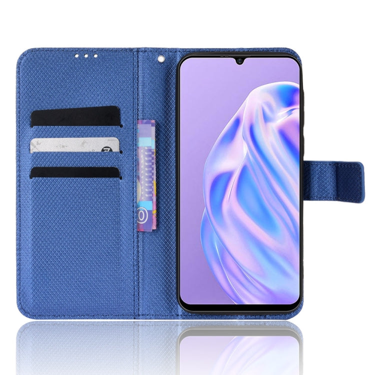 For Ulefone Note 6/ Note 6P Diamond Texture Leather Phone Case(Blue) - Ulefone Cases by buy2fix | Online Shopping UK | buy2fix