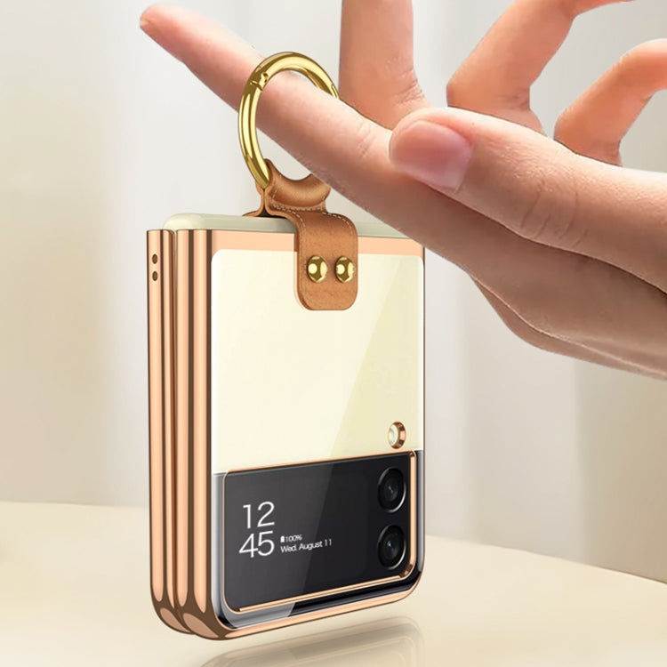 For Samsung Galaxy Z Flip3 5G GKK Phantom Electroplating Phone Case with Ring(Black) - Galaxy Phone Cases by GKK | Online Shopping UK | buy2fix