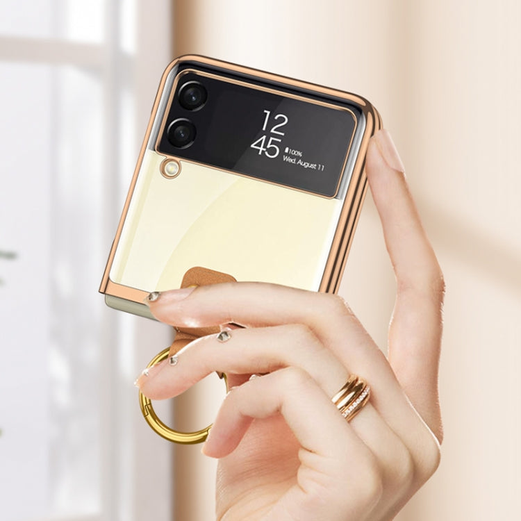 For Samsung Galaxy Z Flip3 5G GKK Phantom Electroplating Phone Case with Ring(Black) - Galaxy Phone Cases by GKK | Online Shopping UK | buy2fix