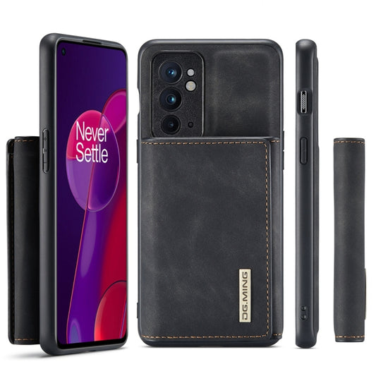 For OnePlus 9RT 5G DG.MING M1 Series 3-Fold Multi Card Wallet Back Cover Leather Phone Case(Black) by DG.MING
