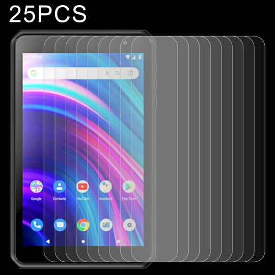 25 PCS 9H 2.5D Explosion-proof Tempered Tablet Glass Film For BLU M8L