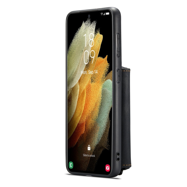 For Samsung Galaxy S22+ 5G JEEHOOD Magnetic Zipper Horizontal Flip Phone Leather Case(Black) - Galaxy S22+ 5G Cases by JEEHOOD | Online Shopping UK | buy2fix