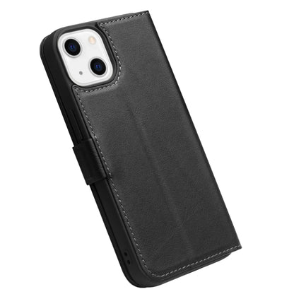 For iPhone 13 QIALINO Magnetic Buckle Leather Phone Case(Black) - iPhone 13 Cases by QIALINO | Online Shopping UK | buy2fix
