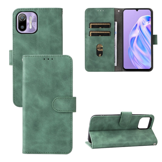 For Ulefone Note 6 Skin Feel Magnetic Flip Leather Phone Case(Green) by buy2fix