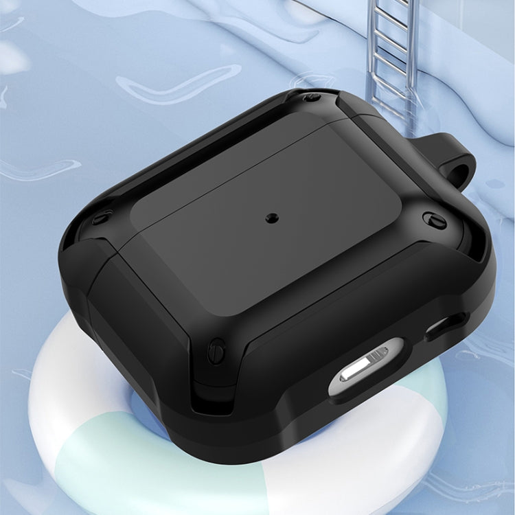 Armor Earphone Protective Case with Hook For AirPods 3(Black + Red) by buy2fix