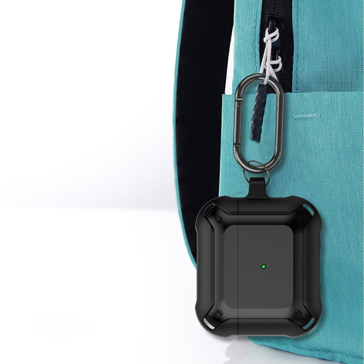 Armor Earphone Protective Case with Hook For AirPods 3(Black + Red) by buy2fix