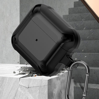 Armor Earphone Protective Case with Hook For AirPods 3(Black + Red) by buy2fix