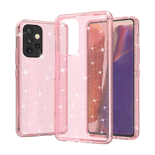 For Samsung Galaxy A33 5G Shockproof Terminator Style Glitter Powder Protective Phone Case(Pink)