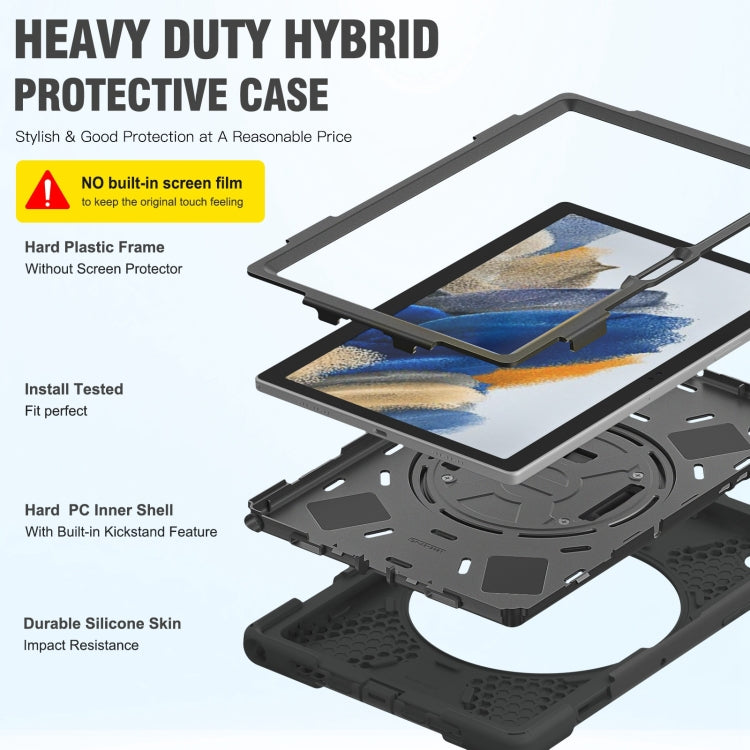 For Samsung Galaxy Tab A8 10.5 2021 Silicone + PC Tablet Case(Black) - Other Galaxy Tab PC by buy2fix | Online Shopping UK | buy2fix