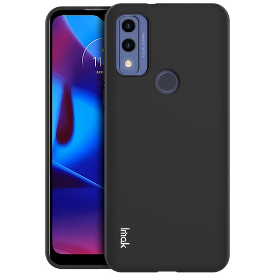 For Motorola G Pure imak UC-3 Series Shockproof Frosted TPU Phone Case(Black)