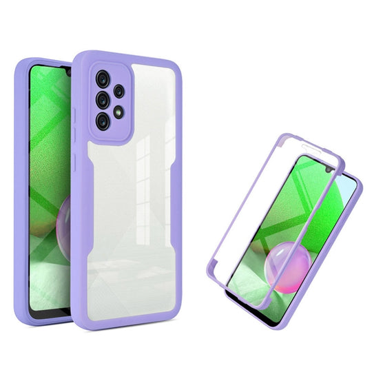 For Samsung Galaxy A52 5G / 4G Acrylic + TPU 360 Degrees Full Coverage Shockproof Phone Case(Purple)