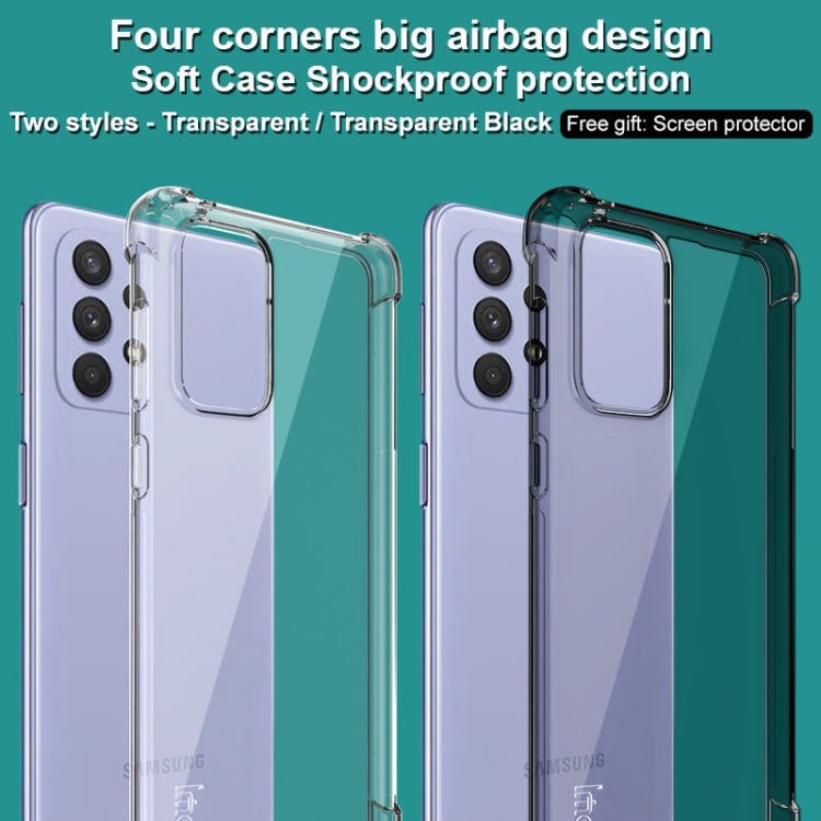 For Samsung Galaxy A73 imak Airbag TPU Case with Screen Protector(Transparent) - Galaxy Phone Cases by imak | Online Shopping UK | buy2fix