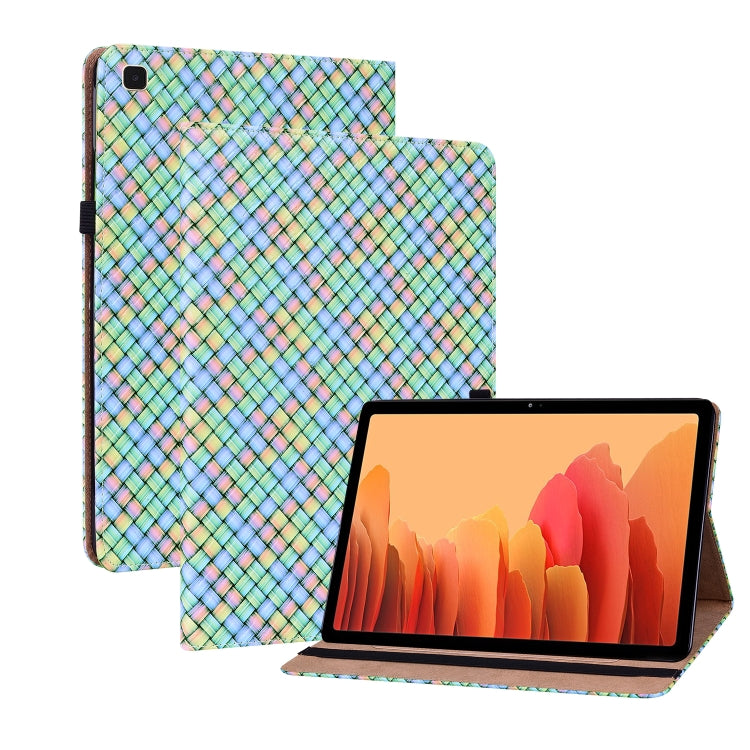 For Samsung Galaxy Tab A7 10.4 2020 Color Weave Smart Leather Tablet Case(Rainbow) by buy2fix