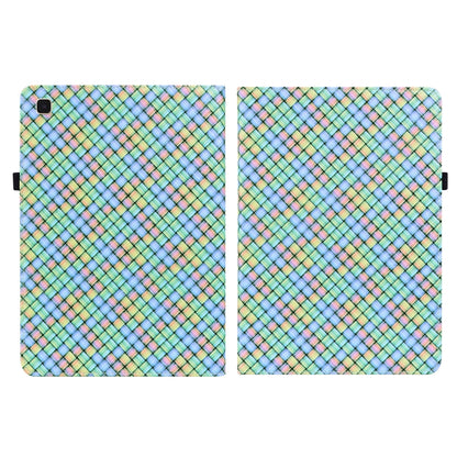For Samsung Galaxy Tab A7 10.4 2020 Color Weave Smart Leather Tablet Case(Rainbow) by buy2fix