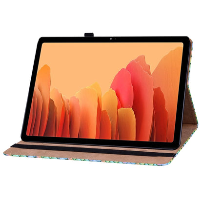 For Samsung Galaxy Tab A7 10.4 2020 Color Weave Smart Leather Tablet Case(Rainbow) by buy2fix