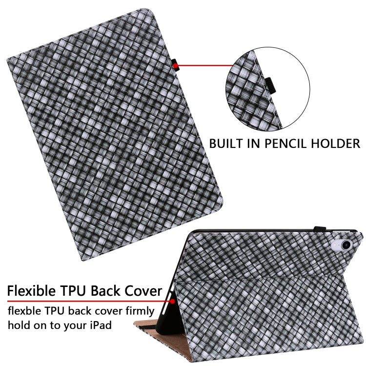For Samsung Galaxy Tab A7 10.4 2020 Color Weave Smart Leather Tablet Case(Black) by buy2fix