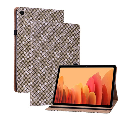 For Samsung Galaxy Tab A7 10.4 2020 Color Weave Smart Leather Tablet Case(Brown) by buy2fix