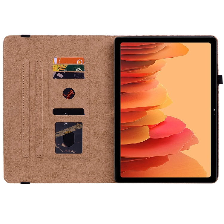For Samsung Galaxy Tab A7 10.4 2020 Color Weave Smart Leather Tablet Case(Brown) by buy2fix