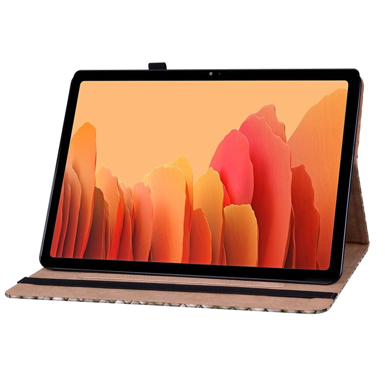 For Samsung Galaxy Tab A7 10.4 2020 Color Weave Smart Leather Tablet Case(Brown) by buy2fix