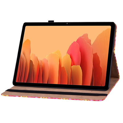 For Samsung Galaxy Tab A7 10.4 2020 Color Weave Smart Leather Tablet Case(Rose Red) by buy2fix