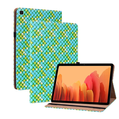 For Samsung Galaxy Tab A7 10.4 2020 Color Weave Smart Leather Tablet Case(Green) by buy2fix