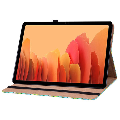 For Samsung Galaxy Tab A7 10.4 2020 Color Weave Smart Leather Tablet Case(Green) by buy2fix