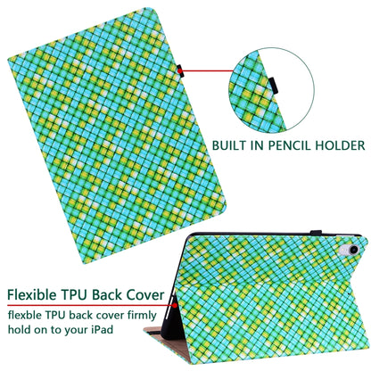 For Samsung Galaxy Tab S6 Lite Color Weave Smart Leather Tablet Case(Green) by buy2fix
