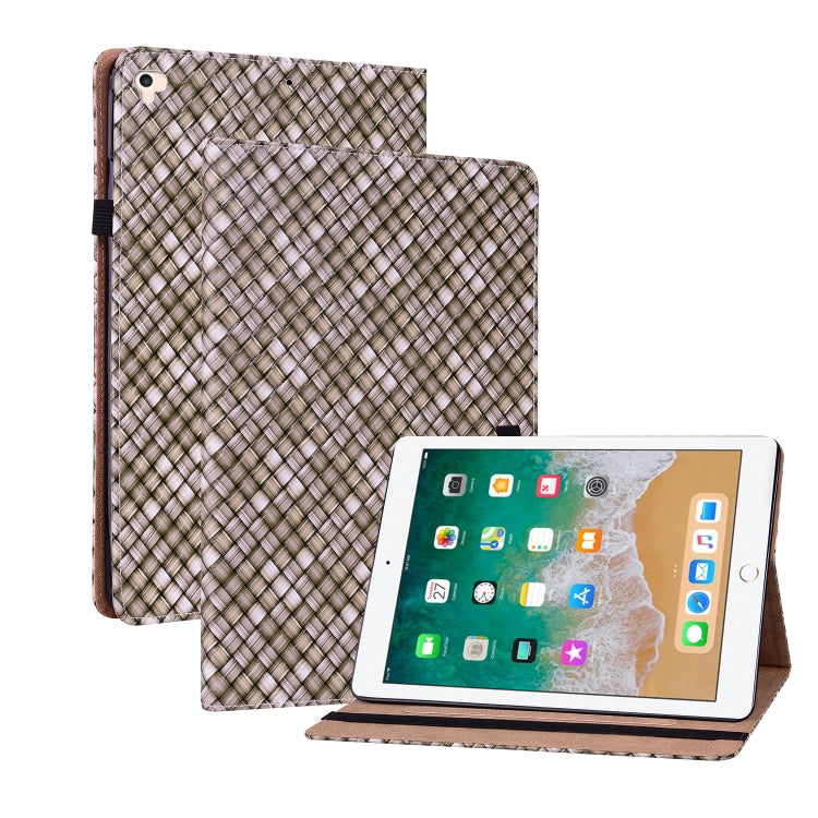 Color Weave Smart Leather Tablet Case For iPad Pro 9.7 2018 / 2017(Brown) - iPad 9.7 (2018) & (2017) Cases by buy2fix | Online Shopping UK | buy2fix
