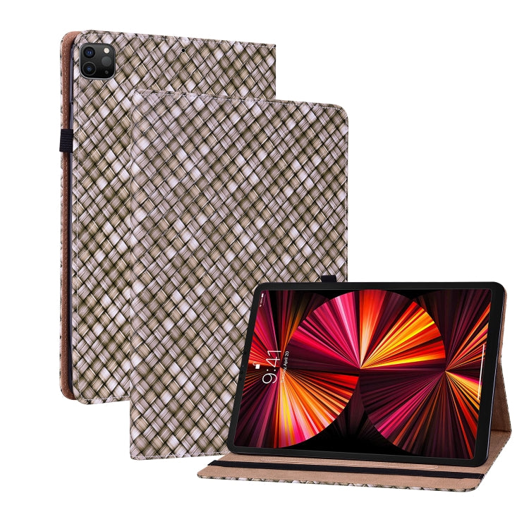 Color Weave Smart Leather Tablet Case For iPad Pro 11 2021 / 2020 / 2018 / Air 2020 10.9 (Brown) - iPad Pro 11 (2020) Cases by buy2fix | Online Shopping UK | buy2fix