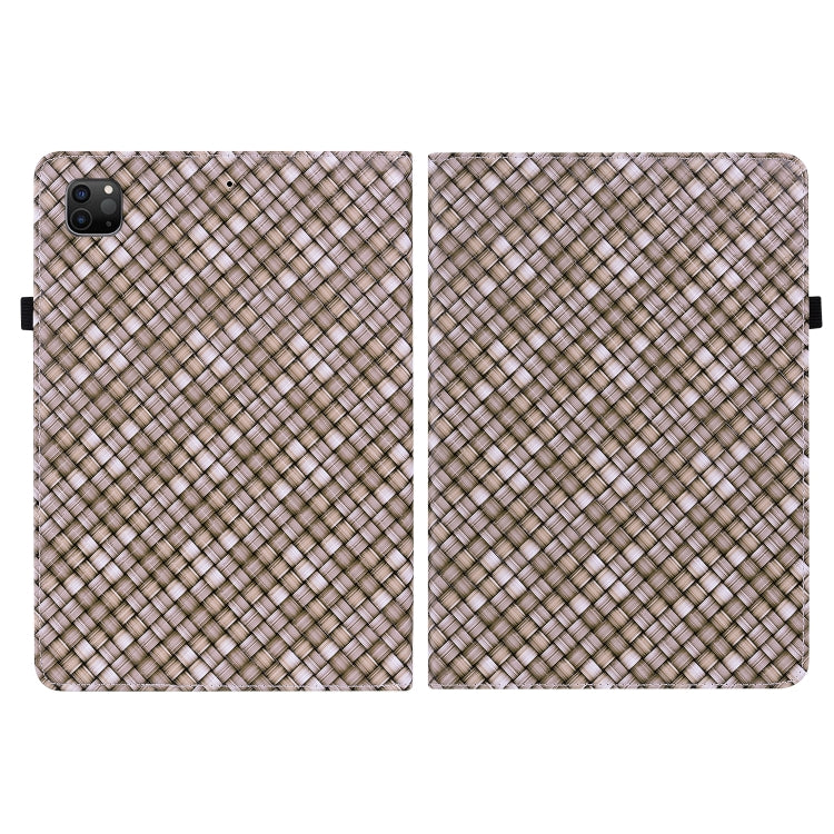 Color Weave Smart Leather Tablet Case For iPad Pro 11 2021 / 2020 / 2018 / Air 2020 10.9 (Brown) - iPad Pro 11 (2020) Cases by buy2fix | Online Shopping UK | buy2fix