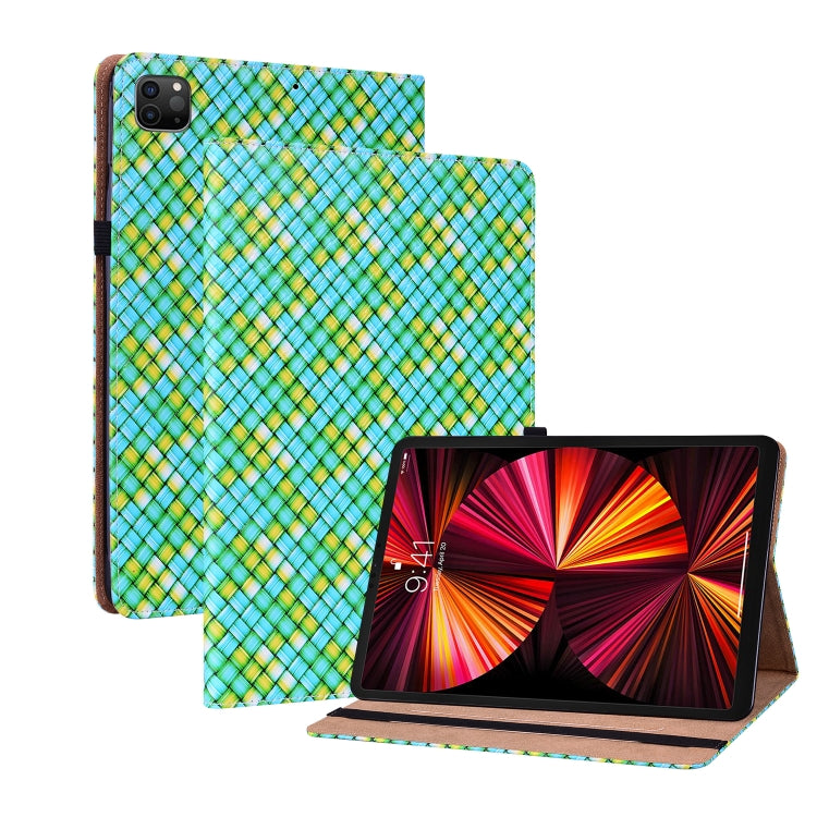 Color Weave Smart Leather Tablet Case For iPad Pro 11 2021 / 2020 / 2018 / Air 2020 10.9 (Green) - iPad Pro 11 (2020) Cases by buy2fix | Online Shopping UK | buy2fix
