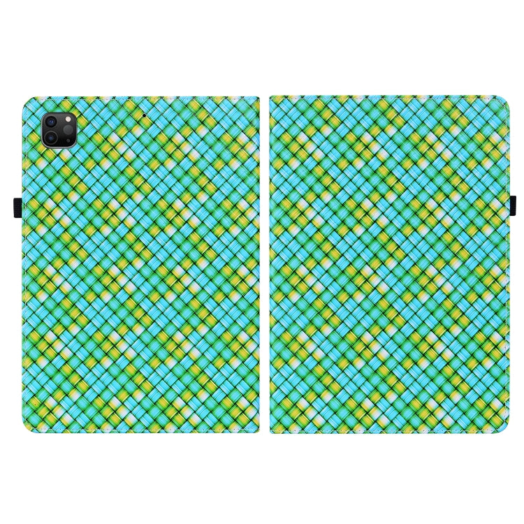 Color Weave Smart Leather Tablet Case For iPad Pro 11 2021 / 2020 / 2018 / Air 2020 10.9 (Green) - iPad Pro 11 (2020) Cases by buy2fix | Online Shopping UK | buy2fix