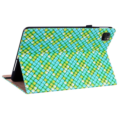 Color Weave Smart Leather Tablet Case For iPad Pro 11 2021 / 2020 / 2018 / Air 2020 10.9 (Green) - iPad Pro 11 (2020) Cases by buy2fix | Online Shopping UK | buy2fix