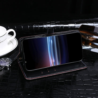 For Sony Xperia Pro-I idewei Crocodile Texture Horizontal Flip Phone Leather Phone Case(Dark Blue) - Sony Cases by idewei | Online Shopping UK | buy2fix