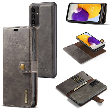 For Samsung Galaxy A13 4G DG.MING Crazy Horse Texture Detachable Magnetic Leather Phone Case(Grey) - Galaxy Phone Cases by DG.MING | Online Shopping UK | buy2fix