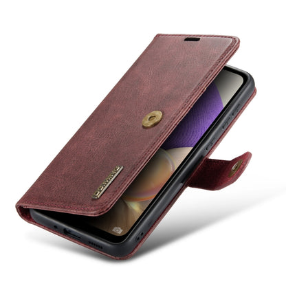 For Samsung Galaxy A33 5G DG.MING Crazy Horse Texture Detachable Magnetic Leather Phone Case(Red) by DG.MING