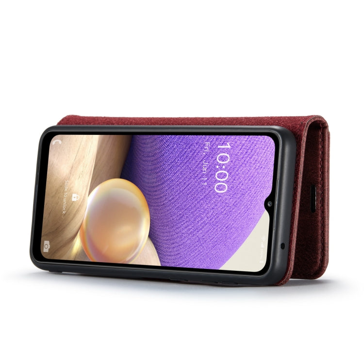 For Samsung Galaxy A33 5G DG.MING Crazy Horse Texture Detachable Magnetic Leather Phone Case(Red) by DG.MING