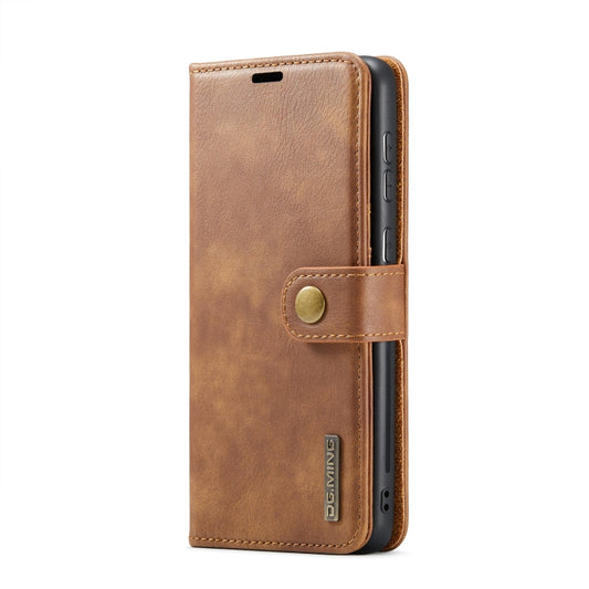 For Samsung Galaxy A73 5G DG.MING Crazy Horse Texture Detachable Magnetic Leather Phone Case(Brown) by DG.MING