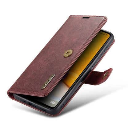 For Samsung Galaxy A73 5G DG.MING Crazy Horse Texture Detachable Magnetic Leather Phone Case(Red) by DG.MING