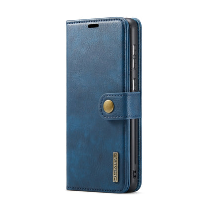 For Samsung Galaxy A73 5G DG.MING Crazy Horse Texture Detachable Magnetic Leather Phone Case(Blue) by DG.MING