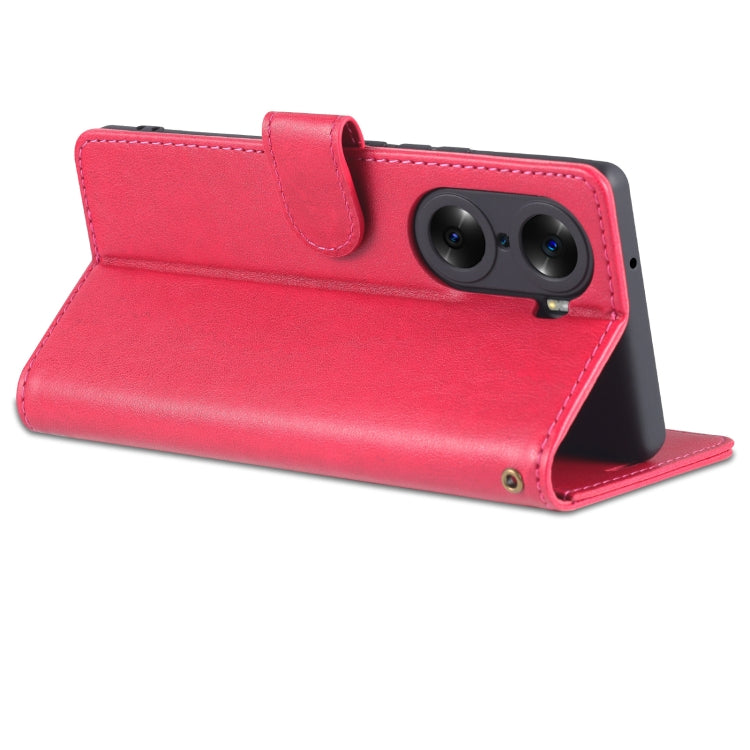 For Honor 60 AZNS Sheepskin Texture Flip Leather Phone Case(Red) - Honor Cases by AZNS | Online Shopping UK | buy2fix