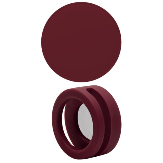 Pet Collar Anti-scratch Shockproof Silicone Case For AirTag 2nd Gen / AirTag 1st Gen, Size:35.9x35.9x19.2mm(wine Red)